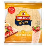 Mission Wraps Tortille z mąki pszennej orkiszowo-owsiane 245 g (4 sztuki) za 10,49 zł w Spar