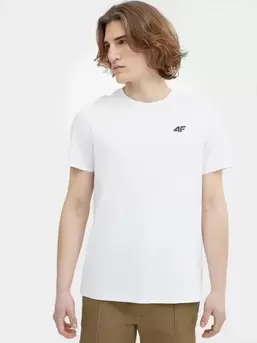 T-shirt męski, biały, 4F za 42,49 zł w Smyk