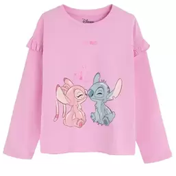 Cool Club, Bluzka dziewczęca z długim rękawem, różowa, Lilo i Stitch za 49,99 zł w Smyk