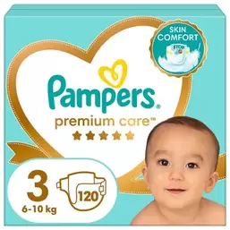 Pampers, Premium Care, pieluchy jednorazowe, rozmiar 3, 6-10 kg, 120 szt. za 137,99 zł w Smyk