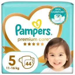 Pampers, Premium Care, pieluchy jednorazowe, rozmiar 5, 11-16 kg, 44 szt. za 74,99 zł w Smyk