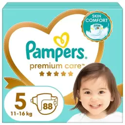 Pampers, Premium Care, pieluchy jednorazowe, rozmiar 5, 11-16 kg, 88 szt. za 137,99 zł w Smyk