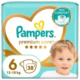 Pampers, Premium Care, pieluchy jednorazowe, rozmiar 6, 13+ kg, 38 szt. za 79,99 zł w Smyk