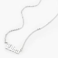 Silver-tone Gothic Zodiac Pendant Necklace - Libra za 17,16 zł w Claire's