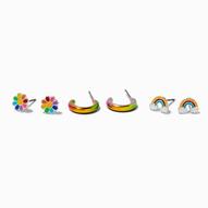 Rainbow & Flower Mixed Earring Set - 3 Pack za 17,16 zł w Claire's