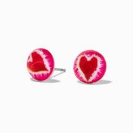 Red & Pink Tie Dye Heart Stud Earrings za 10,36 zł w Claire's