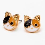 Gold-tone Calico Cat Stud Earrings za 10,36 zł w Claire's