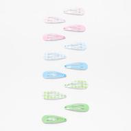 Claire's Club Pastel Gingham Snap Hair Clips - 12 Pack za 10,36 zł w Claire's