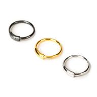 Sterling Silver Mixed Metal 22G Bar Hoop Nose Rings - 3 Pack za 29,16 zł w Claire's