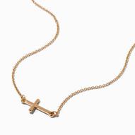 Claire's Recycled Jewellery Gold-tone Cross Pendant Necklace za 13,96 zł w Claire's