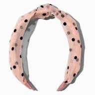 Blush Pink Polka Dot Sheer Knotted Headband za 25,74 zł w Claire's