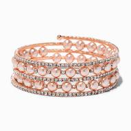Blush Pink Pearl & Crystal Wrap Bracelet za 43,74 zł w Claire's