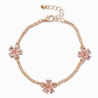 Light Pink Gemstone Flower Chain Bracelet za 32,94 zł w Claire's