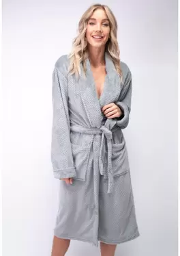 Szlafrok Light grey Bathrobe BR popielaty za 149 zł w Samanta