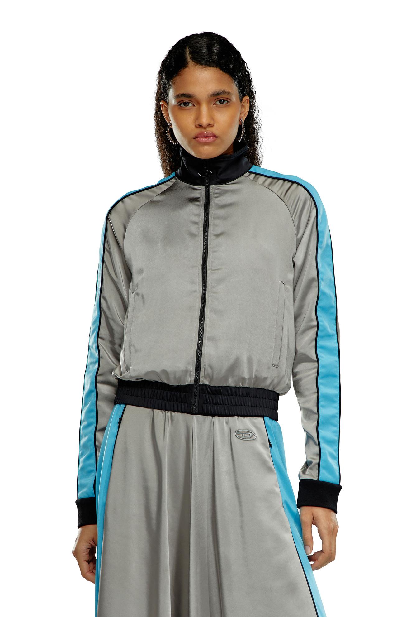 Mixed-material track jacket with side stripes za 292 zł w Diesel