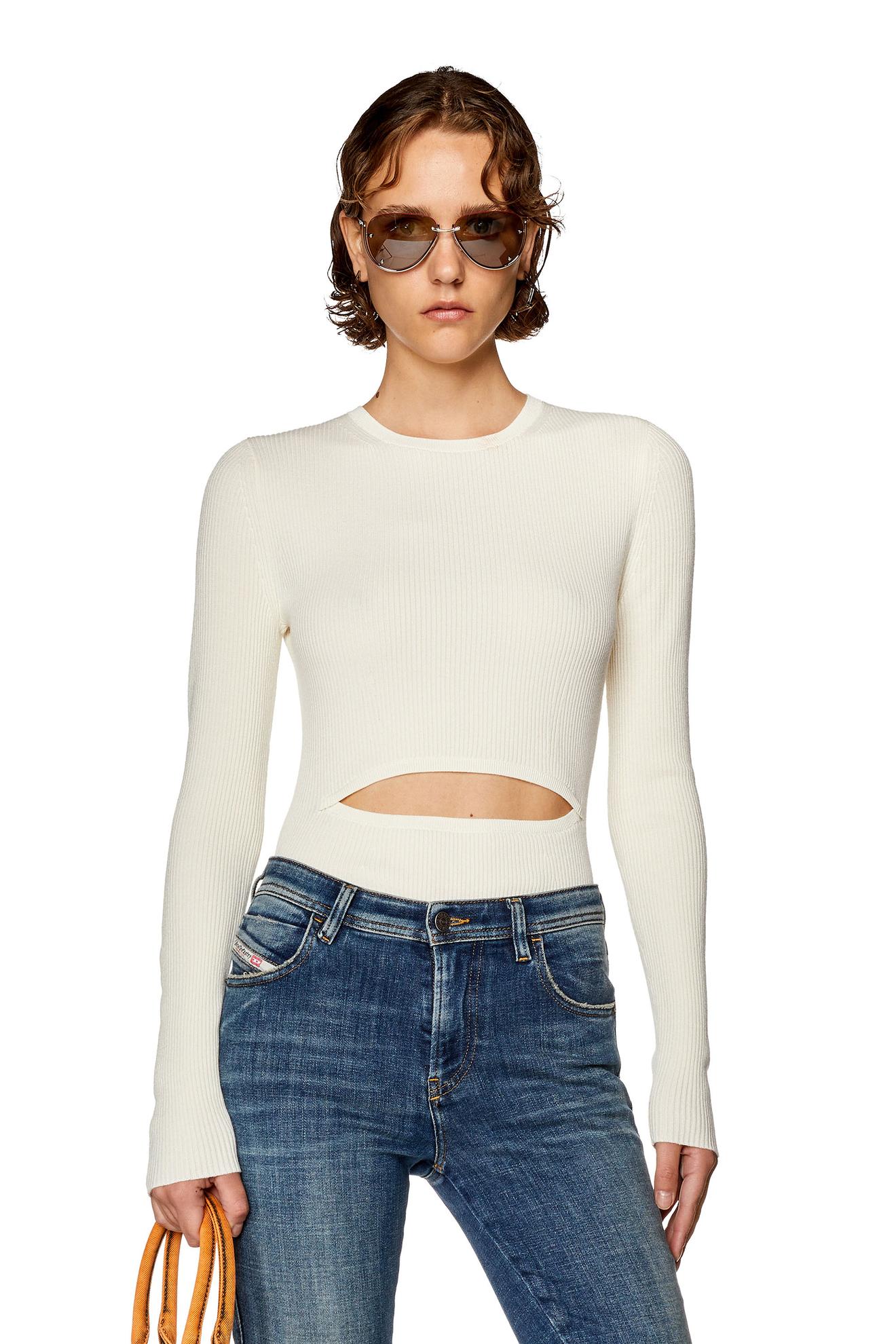 Wool-blend top with cut-out za 132 zł w Diesel