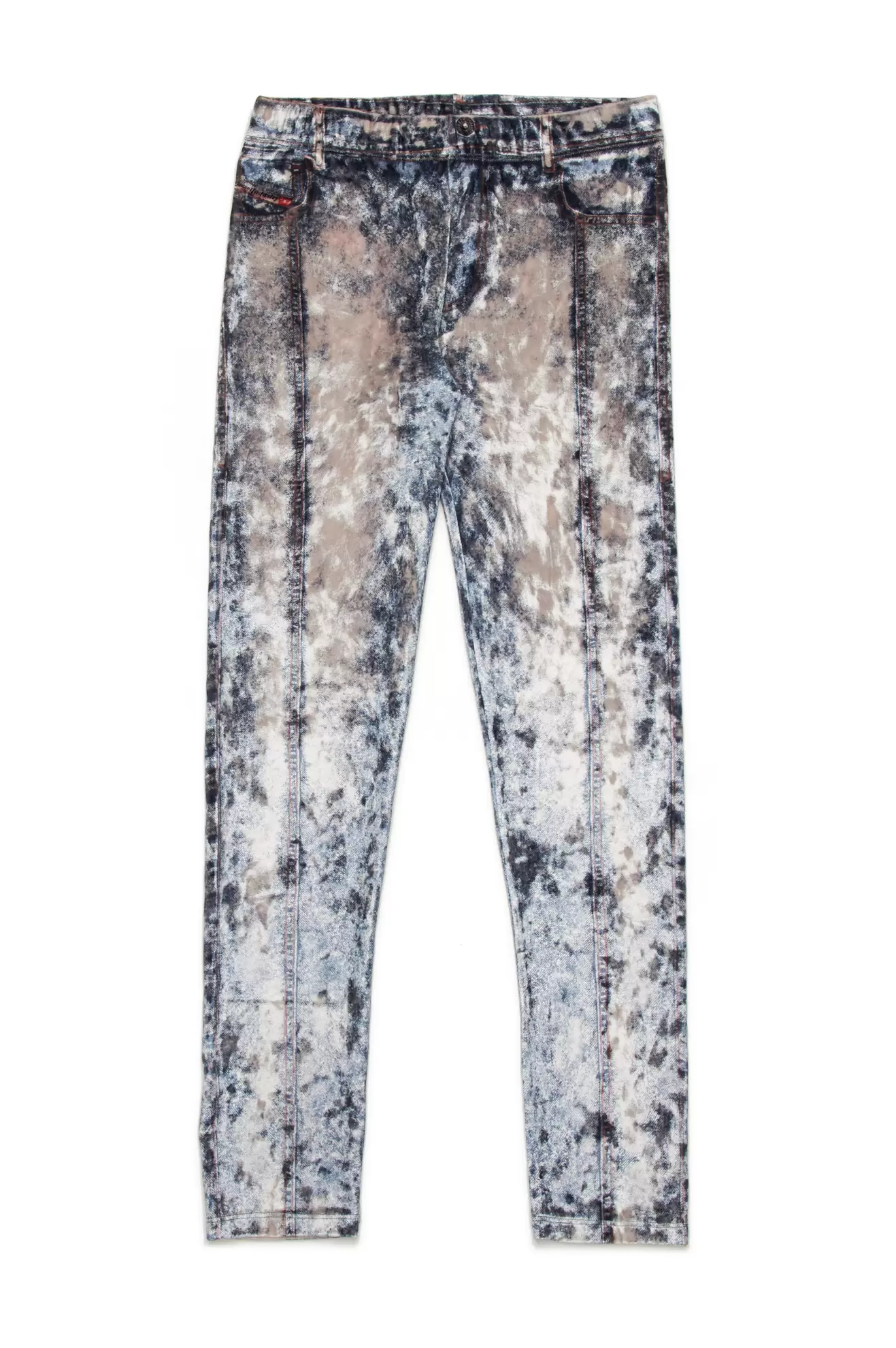 Trompe l'oeil stretch chenille leggings za 140 zł w Diesel