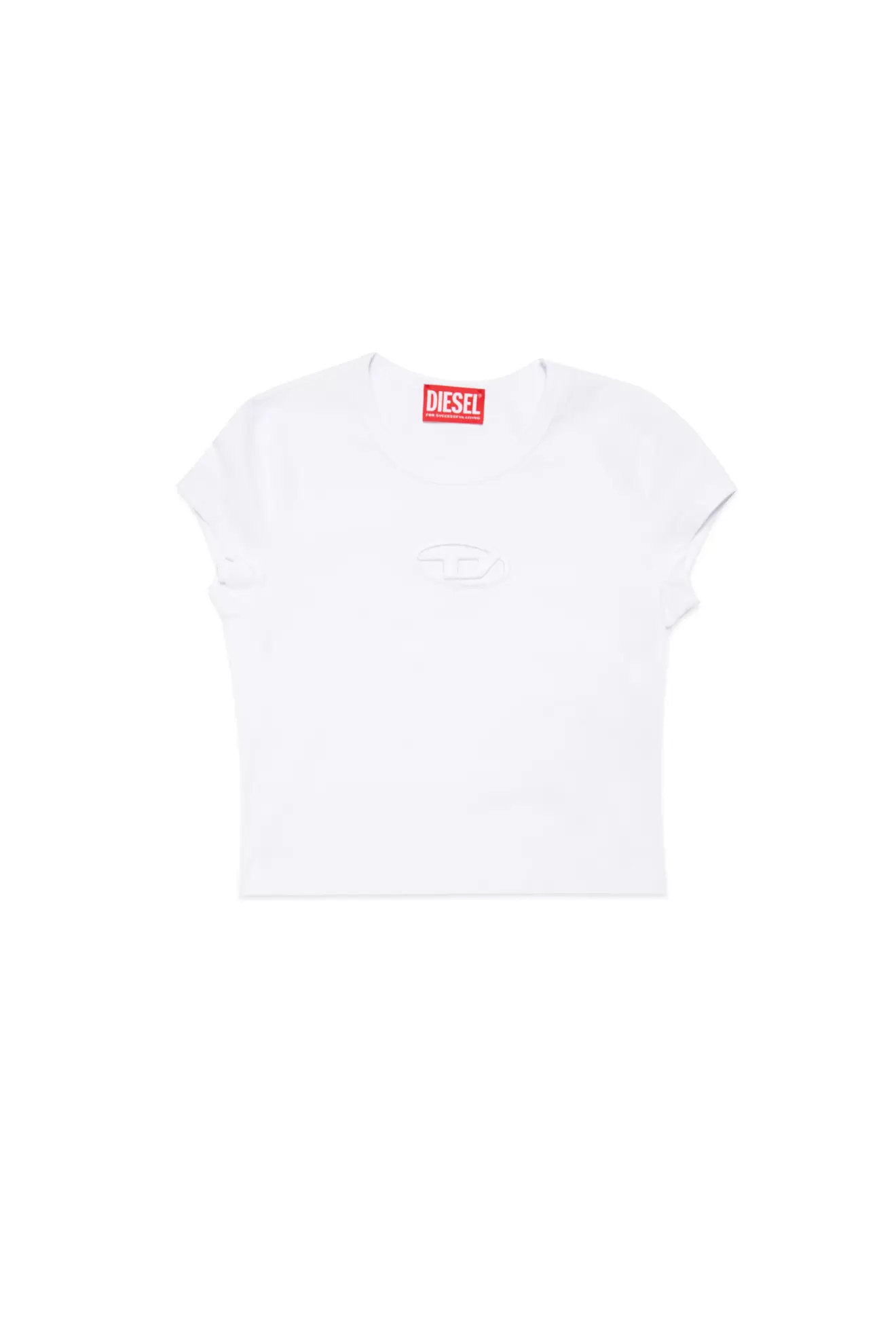 T-shirt with cut-out Oval D logo za 75 zł w Diesel