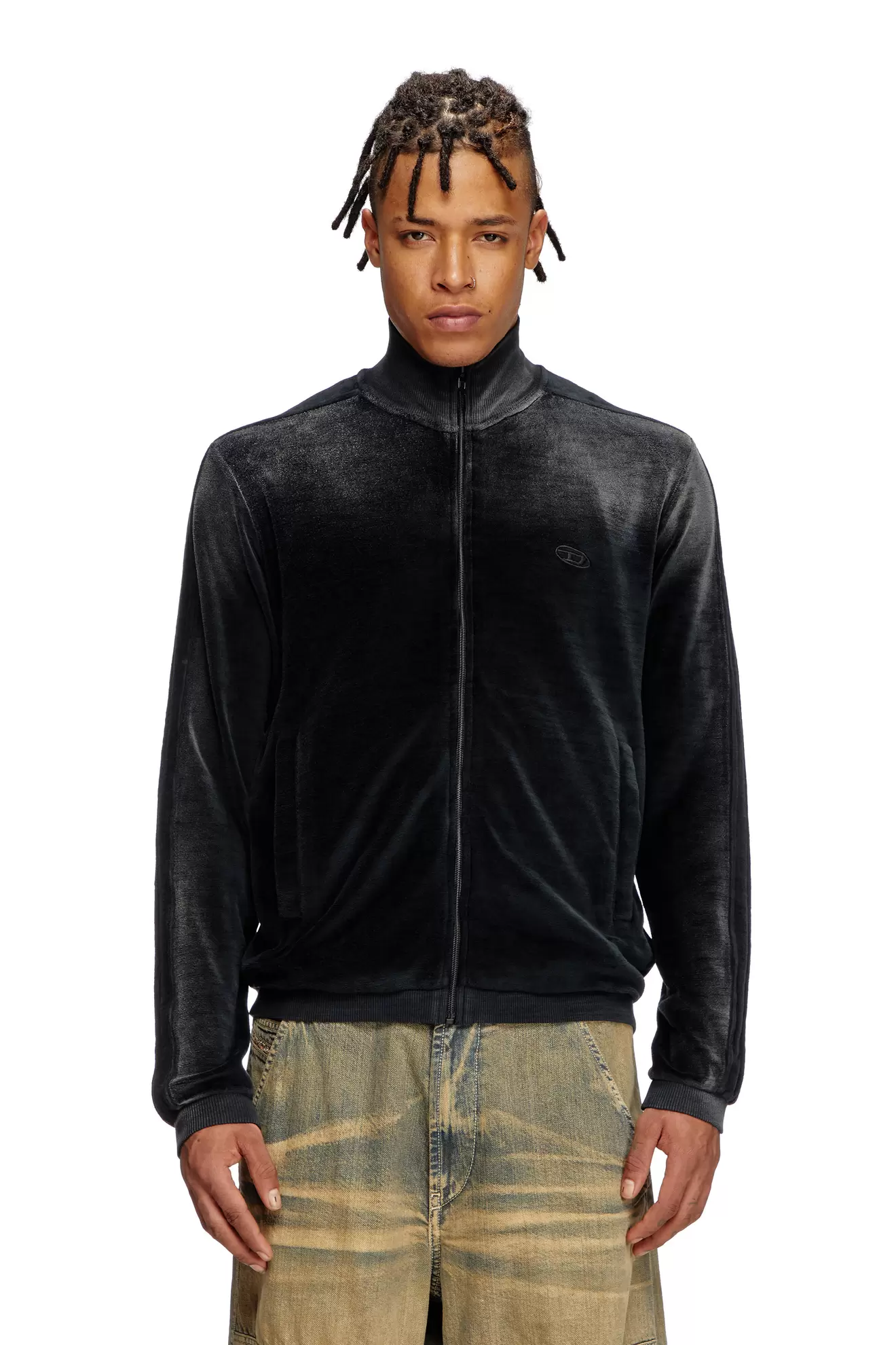 Faded velvet track jacket za 313 zł w Diesel