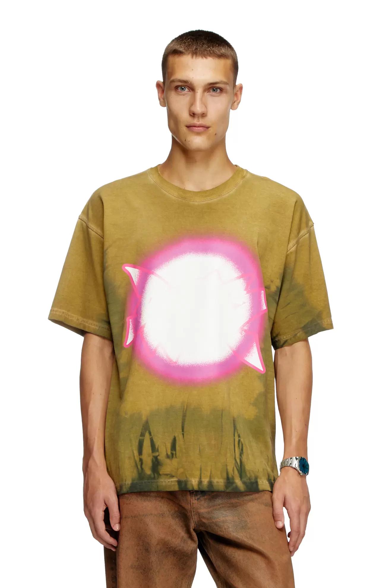 Tie-dye T-shirt with spotlight print za 159 zł w Diesel