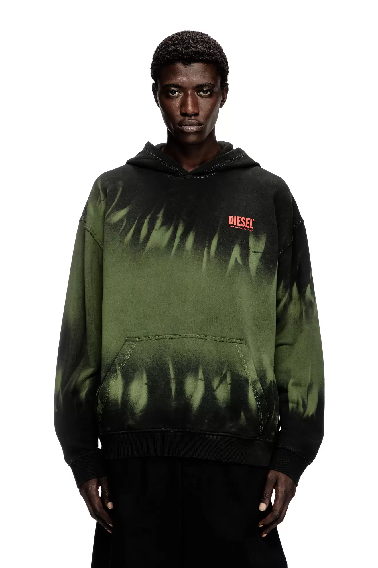 Tie-dyed hoodie with logo print za 207 zł w Diesel