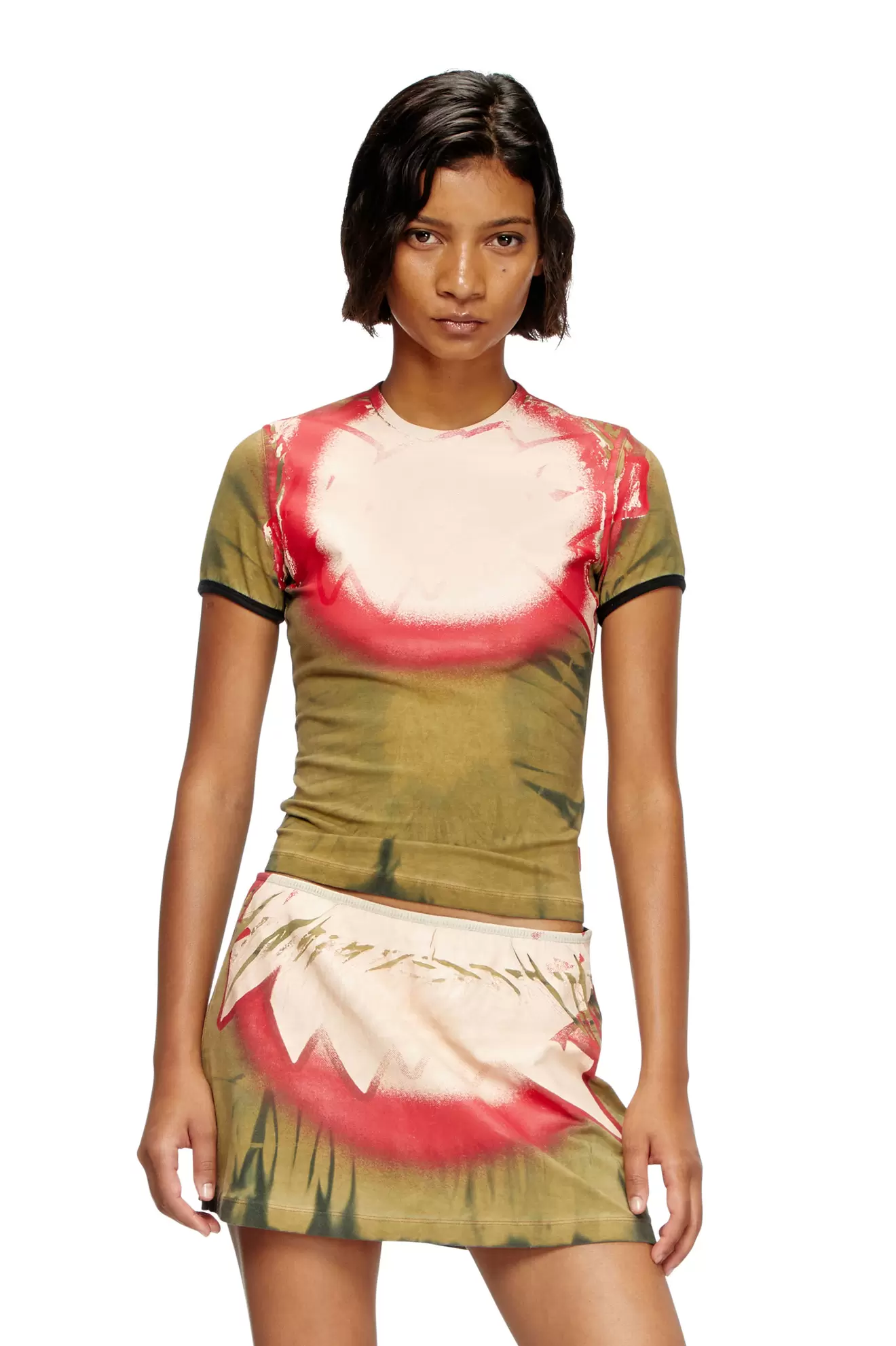 Tie-dye T-shirt with spotlight print za 159 zł w Diesel