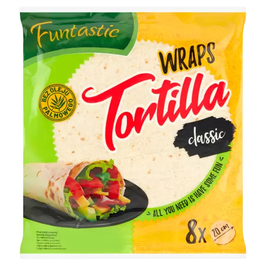 Tortilla pszenna - 20 cm (8 szt.) za 5,3 zł w Frisco.pl