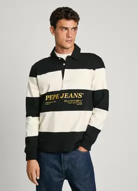 RELAXED FIT STRIPED LONG SLEEVE POLO SHIRT za 455 zł w Pepe Jeans