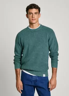 REGULAR FIT MOSS STITCH KNIT JUMPER za 369 zł w Pepe Jeans