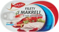 GRAAL FILETY Z MAKRELI 170G W SOSIE POMIDOROWYM za 7267998 zł w Pelcowizna