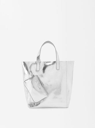Metallic Leather Shopper Bag - Limited Edition za 239,99 zł w Parfois