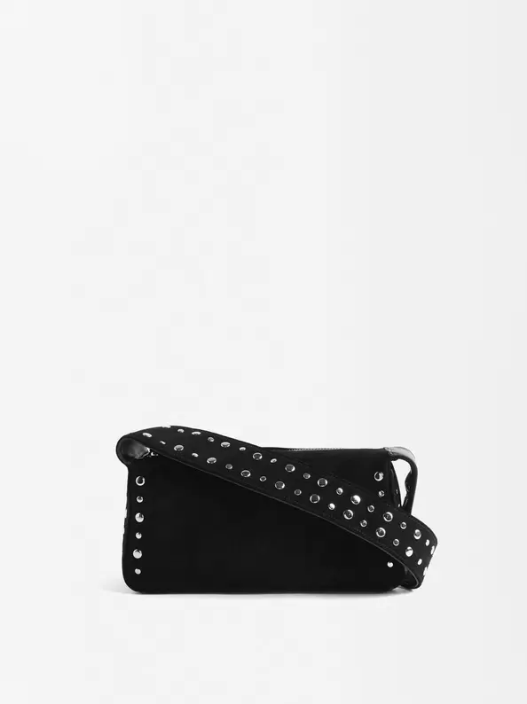 Online Exclusive - Leather Shoulder Bag With Studs za 199,99 zł w Parfois