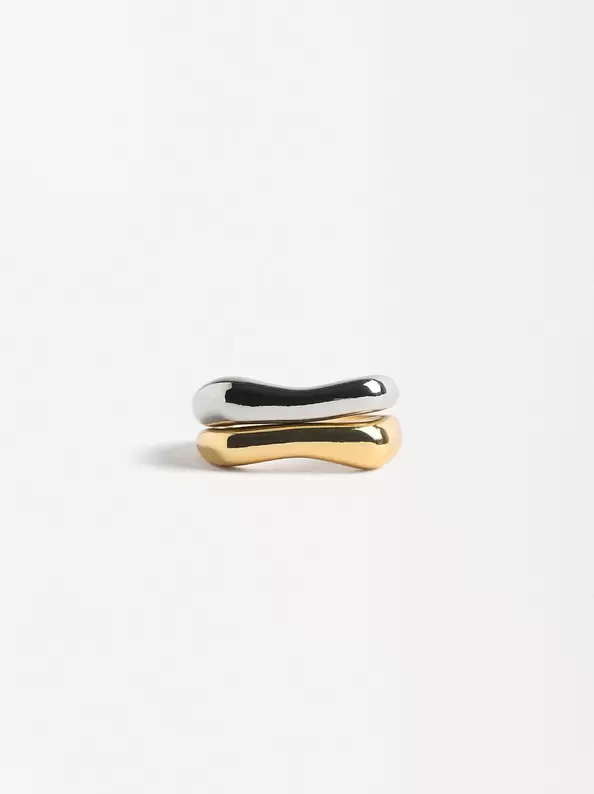 Set Of Bicolor Square Rings za 39,99 zł w Parfois