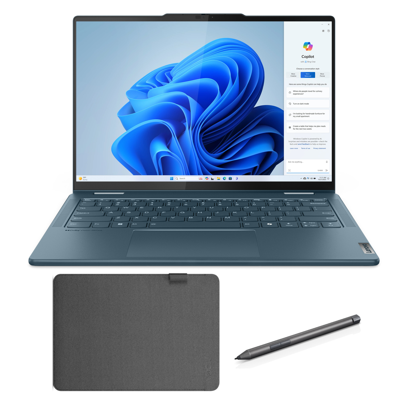 Laptop 2w1 LENOVO Yoga 7 14IML9 2.8K Dotykowy Ultra 5 125H/16GB/1TB SSD/INT/Win11H  GW36M Zielony (Tidal Teal) + Rysik + Etui za 4799 zł w Media Markt