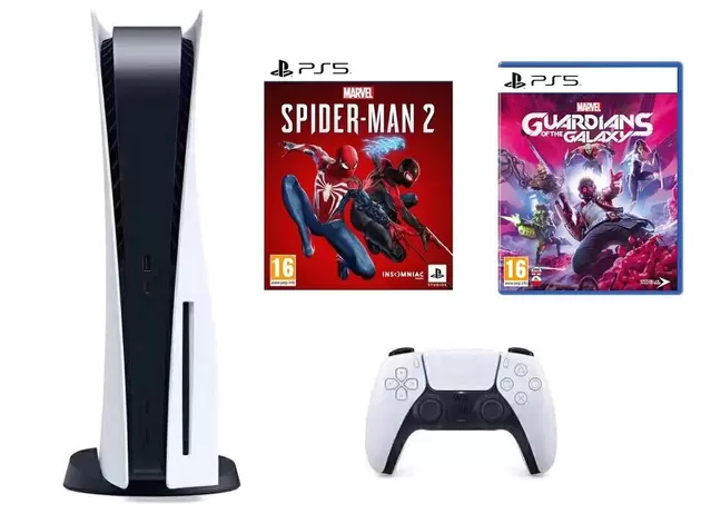 Konsola SONY PlayStation 5 C Chassis + Marvel's Spider-Man 2 + Marvel's Guardians of the Galaxy za 2599 zł w Media Markt