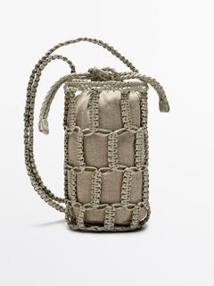 Mała pleciona torebka bucket ze skóry nappa za 499 zł w Massimo Dutti