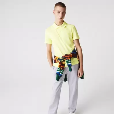 Męska Koszulka Polo Z Elastycznej Bawełny Piki Slim Fit za 419,3 zł w Lacoste