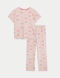 Pure Cotton Printed Pyjama Set za 73 zł w Marks and Spencer