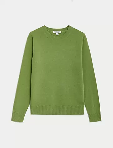 Pure Cashmere Textured Crew Neck Jumper za 480 zł w Marks and Spencer